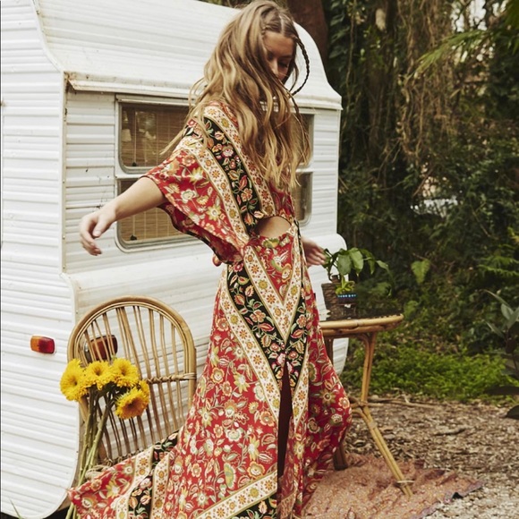 SPELL Lolita Cutout Maxi Dress in Campfire XS - Picture 5 of 14